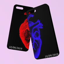 Carica l'immagine nel visualizzatore di Gallery, Coppia di Cover protection nera "Cuore Anatomico" personalizzabile