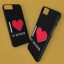 Carica l'immagine nel visualizzatore di Gallery, Coppia di Cover protection nera "I Love"