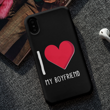 Carica l'immagine nel visualizzatore di Gallery, Coppia di Cover protection nera "I Love"