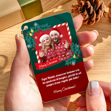 Carica l'immagine nel visualizzatore di Gallery, Portachiavi Natalizio con foto e dedica personalizzabile 8,5 x 5,5 cm