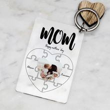 Carica l'immagine nel visualizzatore di Gallery, Portachiavi "Puzzle Mamma" personalizzabile 8,5 x 5,5 cm