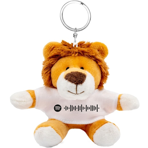 Portachiavi peluche Leone con codice spotify personalizzabile