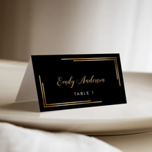 Carica l'immagine nel visualizzatore di Gallery, Segnaposto nero per tavoli personalizzabile