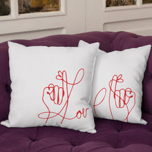 Carica l'immagine nel visualizzatore di Gallery, Coppia di Cuscini 40x40cm "Filo Rosso"