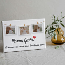 Carica l'immagine nel visualizzatore di Gallery, Tela in canvas" La mia mamma" 20x30 personalizzabile