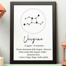 Carica l'immagine nel visualizzatore di Gallery, Quadro nero "Vergine"