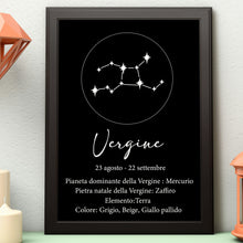 Carica l'immagine nel visualizzatore di Gallery, Quadro nero "Vergine"