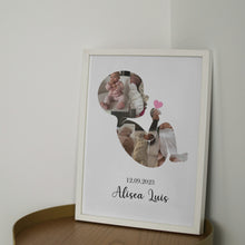 Carica l'immagine nel visualizzatore di Gallery, Quadro nascita bimba personalizzabile 20X30