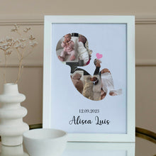 Carica l'immagine nel visualizzatore di Gallery, Quadro nascita bimba personalizzabile 20X30