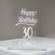 Carica l'immagine nel visualizzatore di Gallery, Targa con base "Birthday " personalizzabile