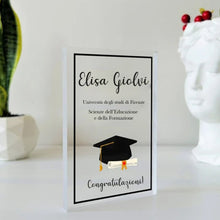 Carica l'immagine nel visualizzatore di Gallery, Targa Maxi "Laurea" 15cm x 20cm personalizzabile