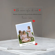 Carica l'immagine nel visualizzatore di Gallery, Targa con base "Alla mamma migliore del mondo" personalizzabile