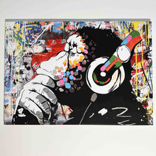 Carica l'immagine nel visualizzatore di Gallery, Tela in canvas Monkey music