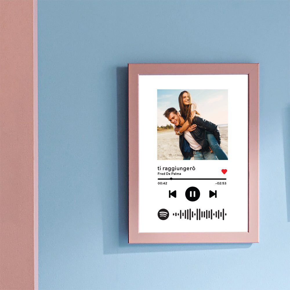 Quadro con codice spotify e foto personalizzabile 25x25cm –