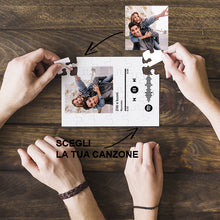 Carica l'immagine nel visualizzatore di Gallery, Puzzle Bianco verticale codice spotify con foto personalizzabile 20cm x 30cm