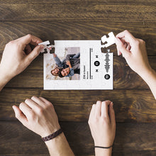 Carica l'immagine nel visualizzatore di Gallery, Puzzle Bianco verticale codice spotify con foto personalizzabile 20cm x 30cm