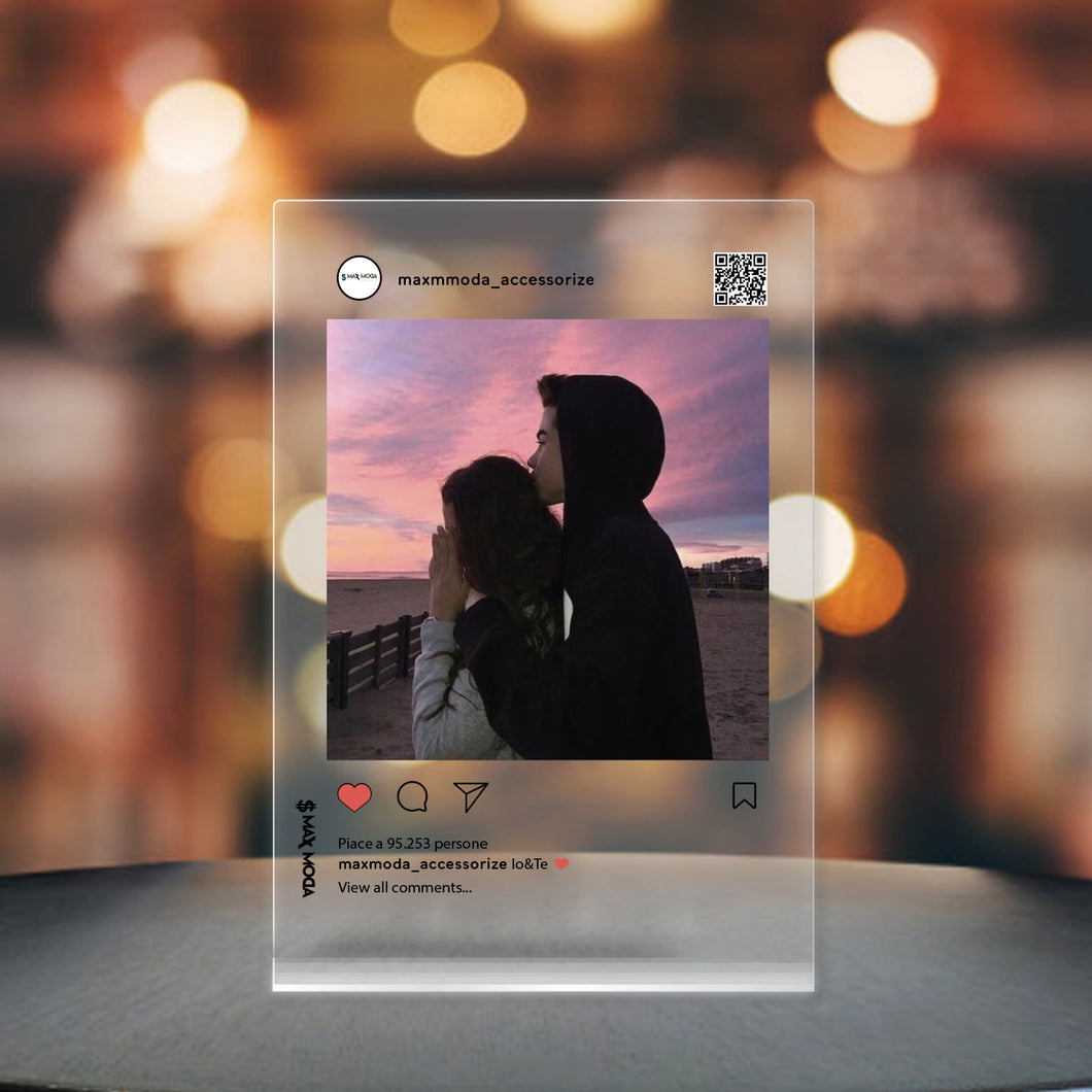 Targa Instagram personalizzabile 15cm x 20cm