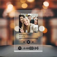 Carica l'immagine nel visualizzatore di Gallery, Targa con codice spotify e foto personalizzabile 15cm x 20cm