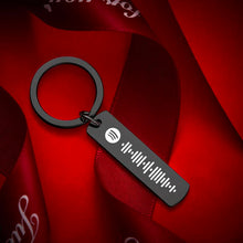 Carica l'immagine nel visualizzatore di Gallery, Portachiavi nero con codice Spotify personalizzabile