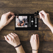 Carica l'immagine nel visualizzatore di Gallery, Puzzle nero verticale codice spotify con foto personalizzabile 20cm x 30cm