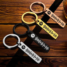 Carica l'immagine nel visualizzatore di Gallery, Portachiavi nero con codice Spotify personalizzabile