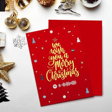 Carica l'immagine nel visualizzatore di Gallery, Cartolina Merry Christmas con codice Spotify personalizzabile