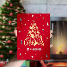 Carica l&#39;immagine nel visualizzatore di Gallery, Cartolina Merry Christmas con codice Spotify personalizzabile
