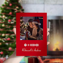 Carica l'immagine nel visualizzatore di Gallery, Cartolina Natalizia con foto e codice Spotify personalizzabile