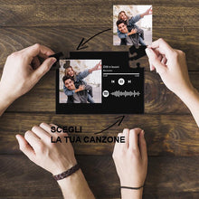 Carica l'immagine nel visualizzatore di Gallery, Puzzle nero orizzontale con codice spotify e foto personalizzabile 30cm x 20cm