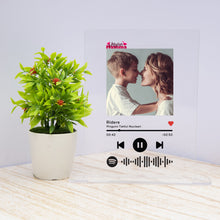 Carica l'immagine nel visualizzatore di Gallery, Targa "Mamma" con base e codice spotify con foto personalizzabile 15cm x 20cm
