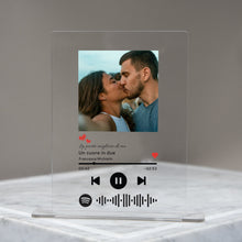 Carica l'immagine nel visualizzatore di Gallery, Targa con foto e brano con frase personalizzabile 15cm x 20cm