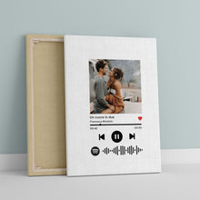 Carica l'immagine nel visualizzatore di Gallery, Tela in canvas con codice spotify e foto personalizzabile 50cm x 70cm
