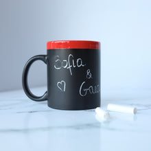 Carica l'immagine nel visualizzatore di Gallery, Tazza lavagna rossa personalizzabile con gessetto