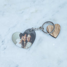 Carica l'immagine nel visualizzatore di Gallery, Portachiavi a forma di cuore FullFoto personalizzabile 5 cm x 4 cm
