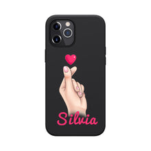 Carica l'immagine nel visualizzatore di Gallery, Cover nera "Hand" con nome personalizzabile