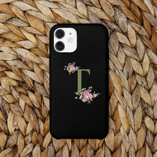 Carica l'immagine nel visualizzatore di Gallery, Cover nera con lettera "Flower" personalizzabile