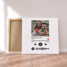 Carica l'immagine nel visualizzatore di Gallery, Tela in canvas con codice spotify e foto personalizzabile 50cm x 50cm