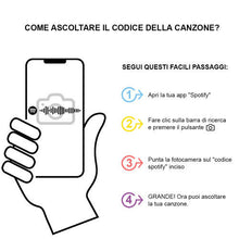 Carica l'immagine nel visualizzatore di Gallery, Quadro con codice spotify e foto personalizzabile 25x25cm