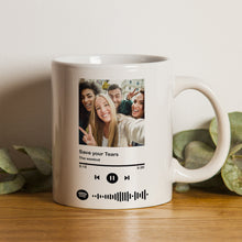 Carica l'immagine nel visualizzatore di Gallery, Tazza con codice spotify e foto personalizzabile
