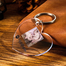 Carica l'immagine nel visualizzatore di Gallery, Portachiavi a forma di cuore con codice spotify e foto personalizzabile 5cm x 4cm