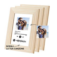 Carica l'immagine nel visualizzatore di Gallery, Quadro pino con codice spotify e foto personalizzabile 10x15cm