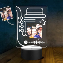 Carica l'immagine nel visualizzatore di Gallery, Targa a tema con base a led e codice spotify con foto personalizzabile 15cm x 20cm