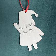 Carica l'immagine nel visualizzatore di Gallery, Decoro Babbo Natale in legno con foto o dedica personalizzabile