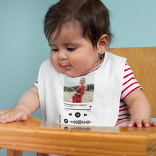 Carica l'immagine nel visualizzatore di Gallery, Bavaglino con codice spotify e foto personalizzabile