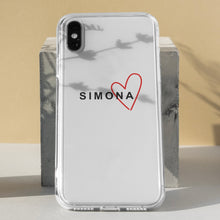 Carica l'immagine nel visualizzatore di Gallery, Cover protection Heart&Name personalizzabile