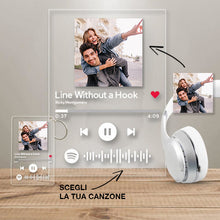 Carica l'immagine nel visualizzatore di Gallery, Combo Targa + portachiavi con codice Spotify e foto personalizzabile