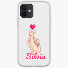 Carica l'immagine nel visualizzatore di Gallery, Cover bianca "Hand" con nome personalizzabile