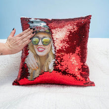 Carica l'immagine nel visualizzatore di Gallery, Cuscino Pailletes Rosso personalizzabile