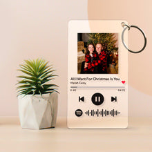 Carica l'immagine nel visualizzatore di Gallery, Portachiavi con codice Spotify e foto personalizzabile 8,5 x 5,5 cm
