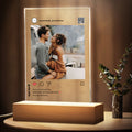 Targa Instagram personalizzabile con base in legno a led 15cm x 20cm